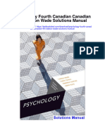 Psychology Fourth Canadian Canadian 4th Edition Wade Solutions Manual