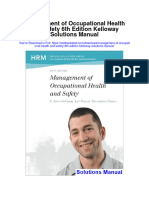 Management of Occupational Health and Safety 6th Edition Kelloway Solutions Manual