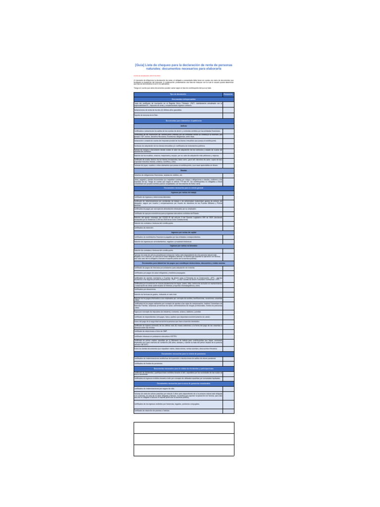 Documentos para declaración de renta 2021 | PDF | Contabilidad | Impuestos