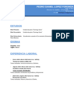 Curriculum Vitae Pedro Daniel