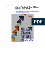 Public Speaking Playbook 2nd Edition Gamble Test Bank