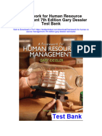 Framework For Human Resource Management 7th Edition Gary Dessler Test Bank