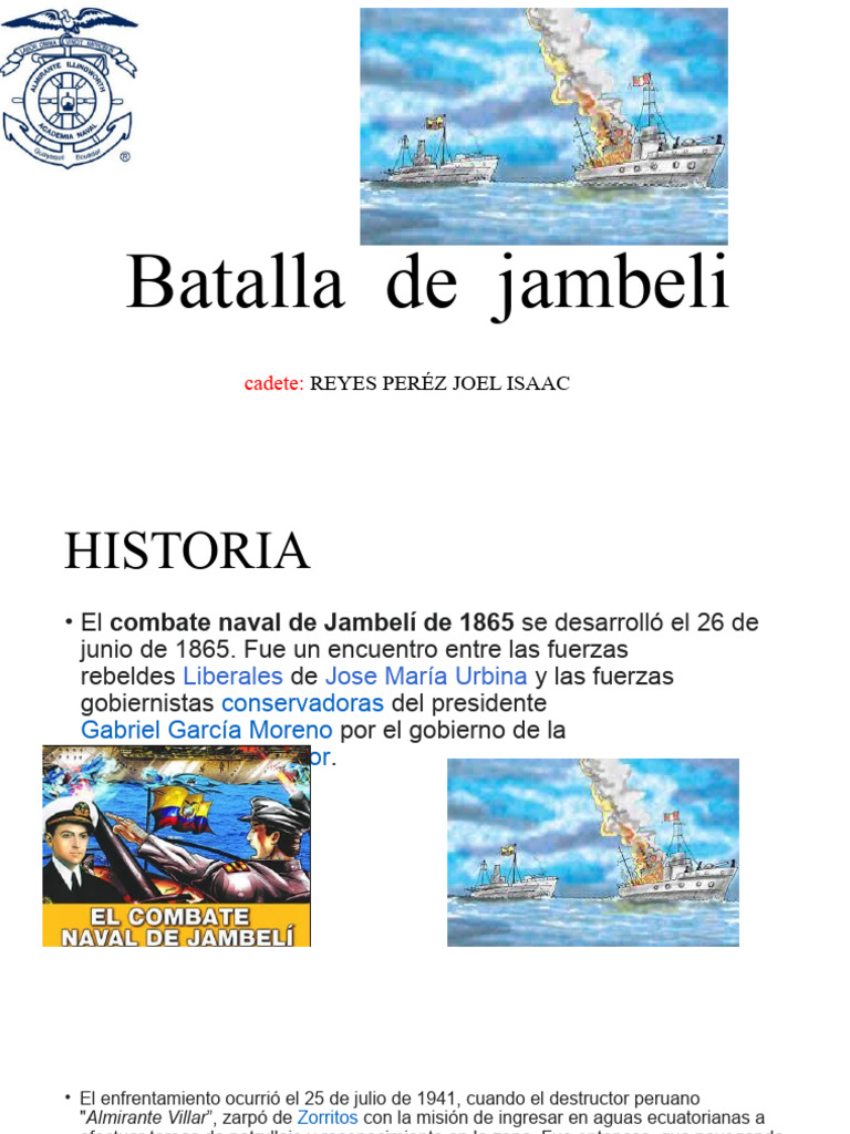 Batalla de Jambeli PDF Operaciones militares