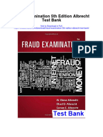 Fraud Examination 5th Edition Albrecht Test Bank