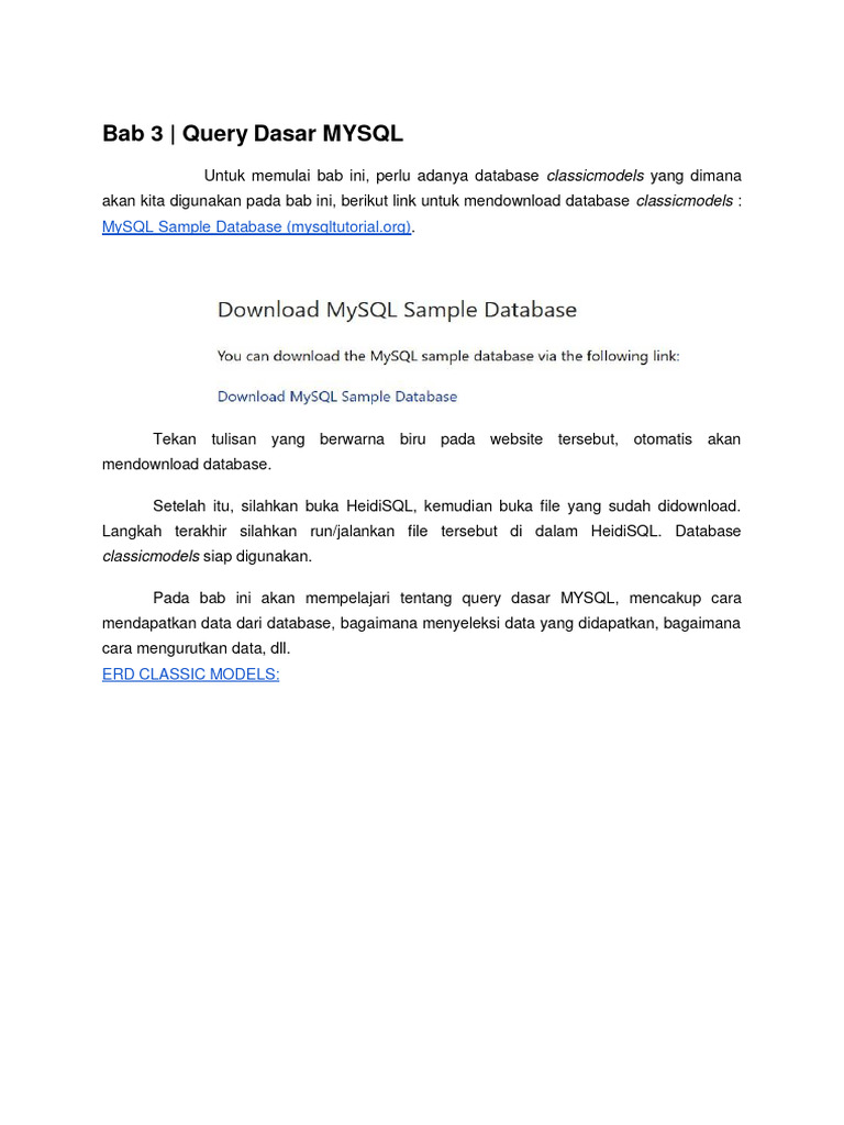 Query Dasar MySQL: SELECT, WHERE, ORDER BY | PDF