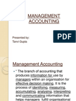 Management Accounting: Presented By: Tanvi Gupta