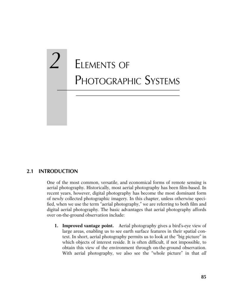 Elements of Photographic Systems PDF Optical Filter Image Scanner