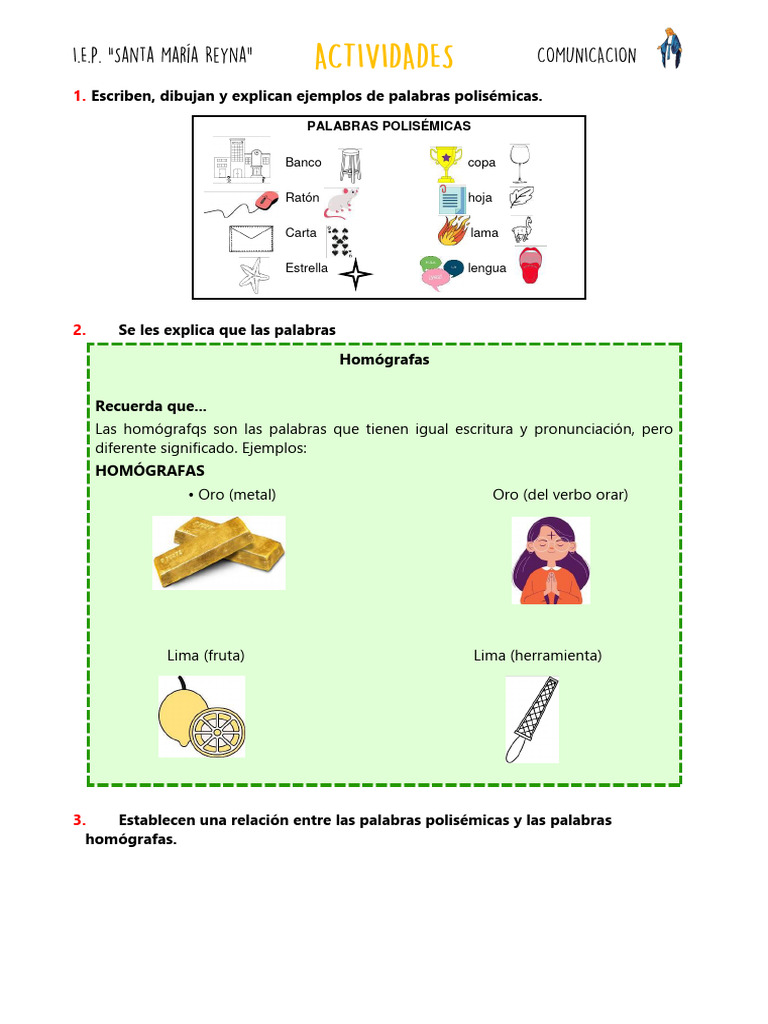 Las Palabras Polisémicas y Homógrafas 3° GRADO | PDF