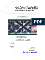 South Western Federal Taxation 2014 Individual Income Taxes 37th Edition Hoffman Solutions Manual