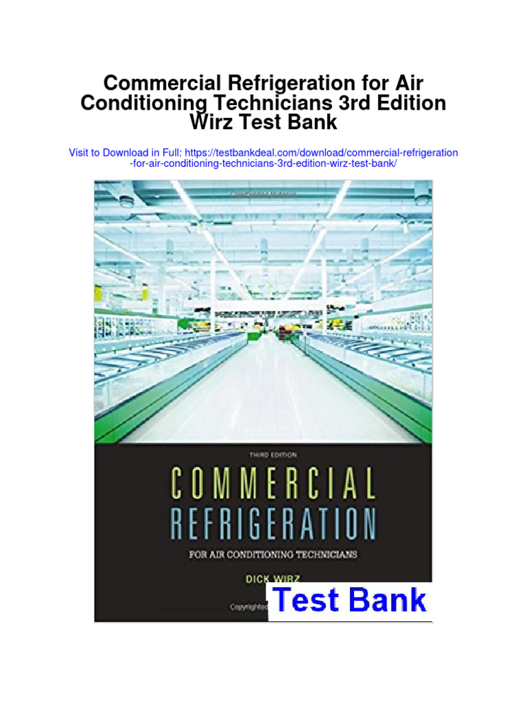 Commercial Refrigeration For Air Conditioning Technicians 3rd Edition