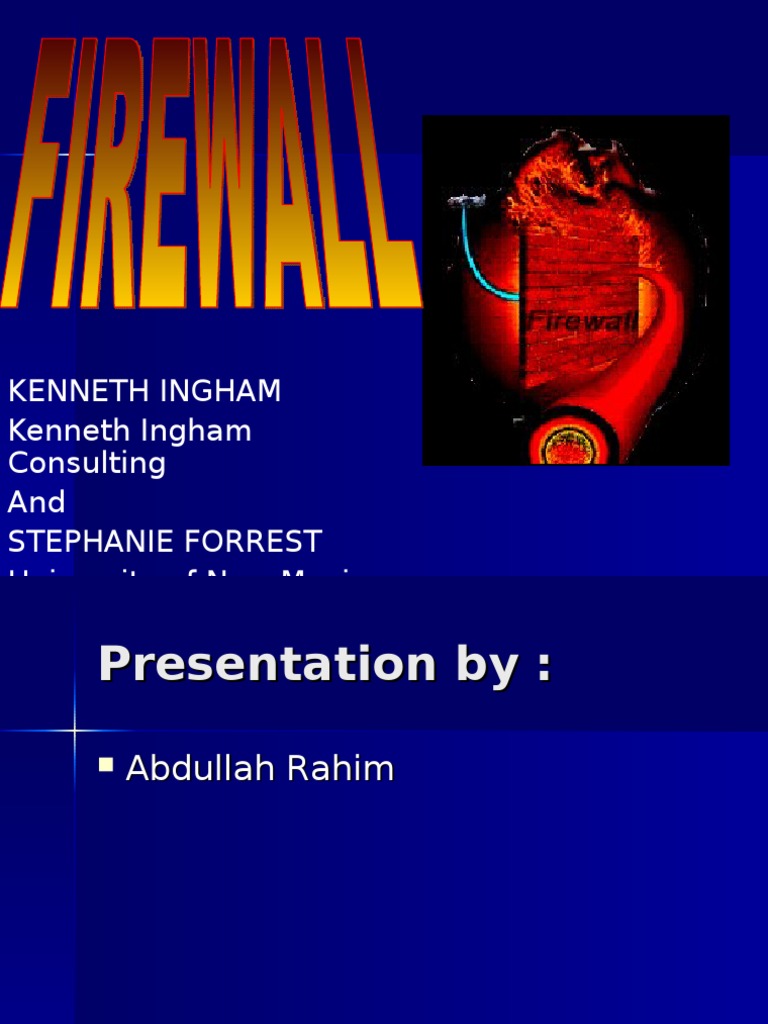 Overview of Firewall Computing | PDF | Firewall (Computing) | Proxy Server