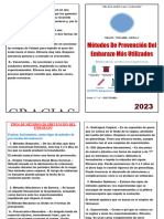 Diptico de Metodos de Prevenir El Embarazo