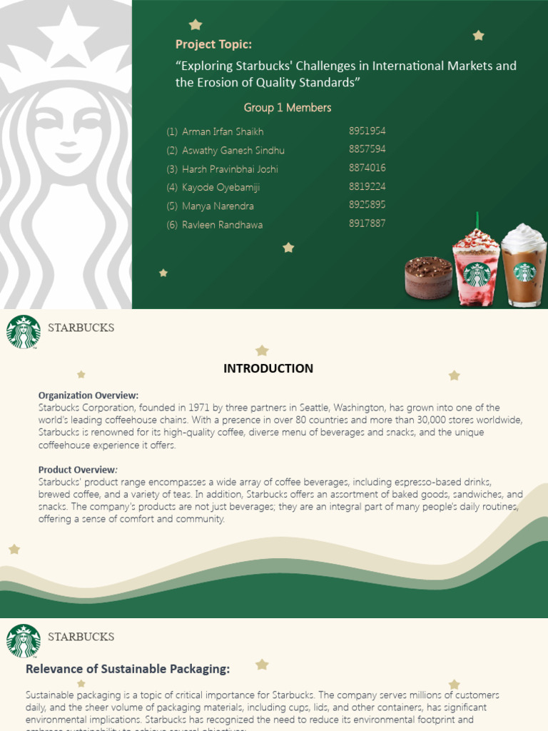 Starbucks' Global Quality Challenges | PDF | Sustainability | Starbucks
