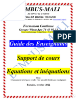 Guide Equations Et Inéquations