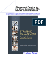 Strategic Management Planning For Domestic and Global Competition 13th Edition Pearce II Solutions Manual