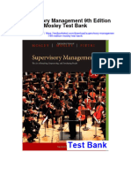 Supervisory Management 9th Edition Mosley Test Bank