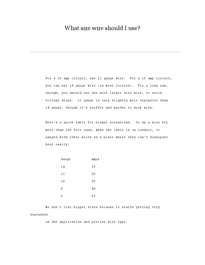 What size wire should i use pdf components electrical engineering