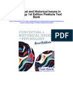 Conceptual and Historical Issues in Psychology 1st Edition Piekkola Test Bank