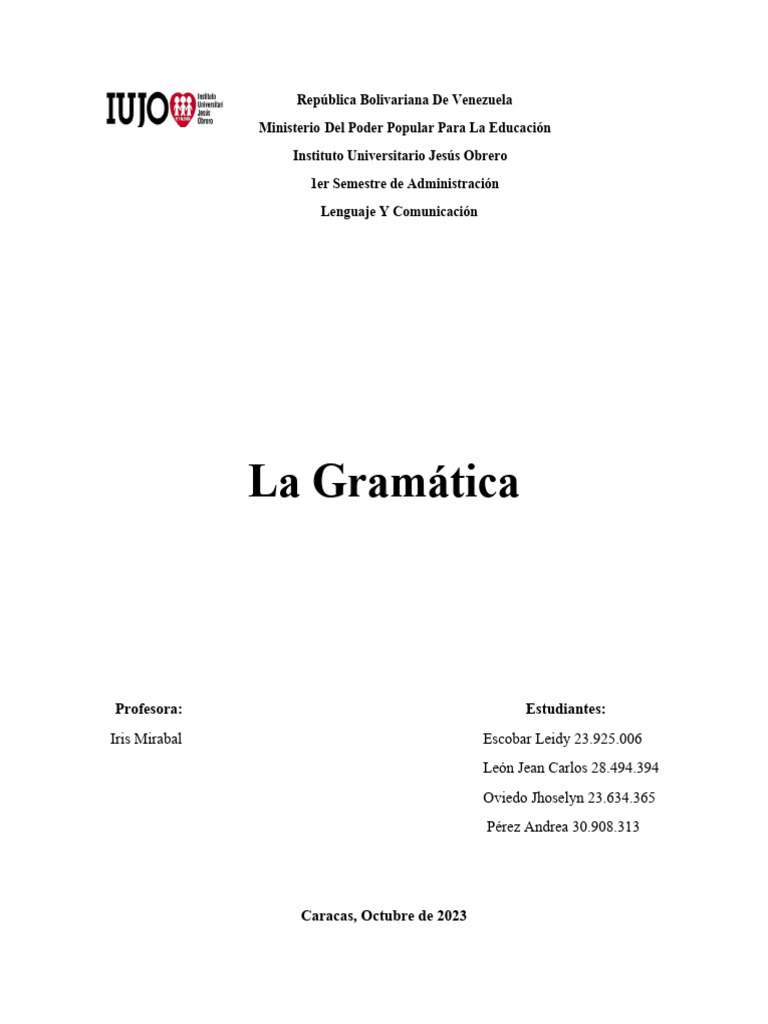 La Gramática PDF