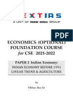 Indian Economybefore 1991, Linear Trendsand Agriculture