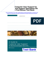 Guide To Computer User Support For Help Desk and Support Specialists 5th Edition Fred Beisse Test Bank