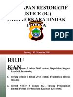 Penerapan RJ PD Perkara Tindak Pidana