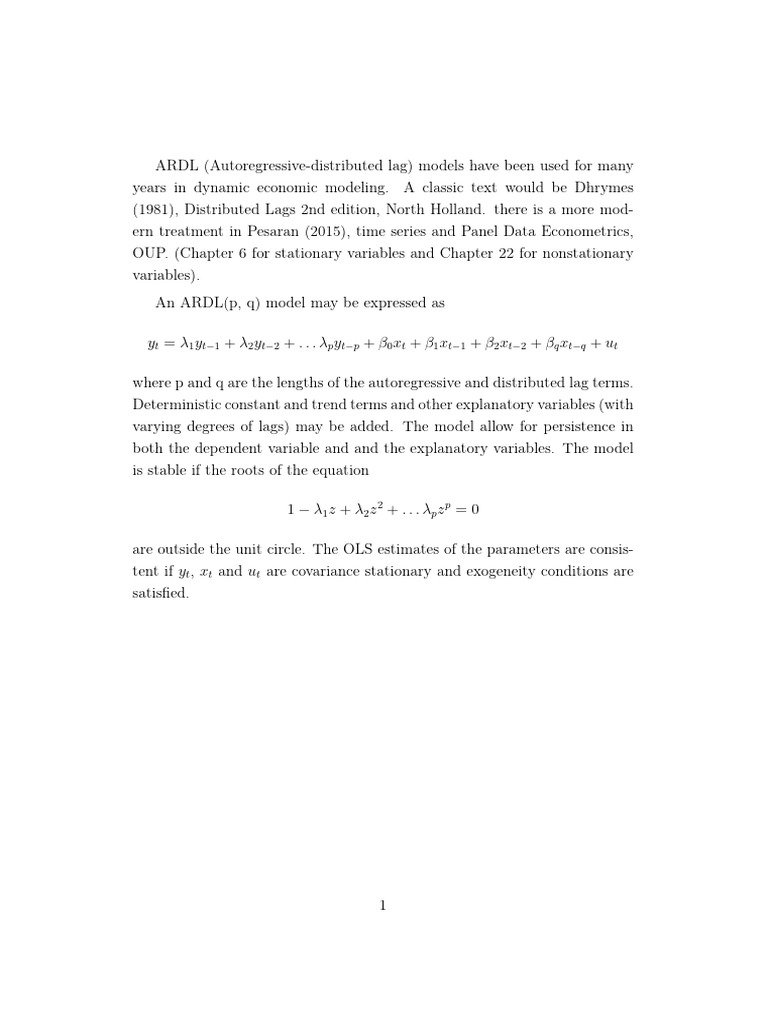 ARDL | PDF | Teaching Methods & Materials