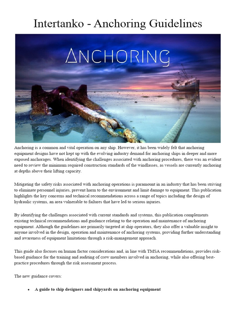 Anchoring Guidelines PDF