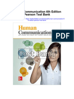 Human Communication 6th Edition Pearson Test Bank