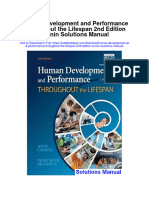 Human Development and Performance Throughout The Lifespan 2nd Edition Cronin Solutions Manual