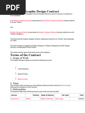 Freelance Graphic Design Contract