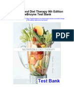 Nutrition and Diet Therapy 9th Edition Debruyne Test Bank
