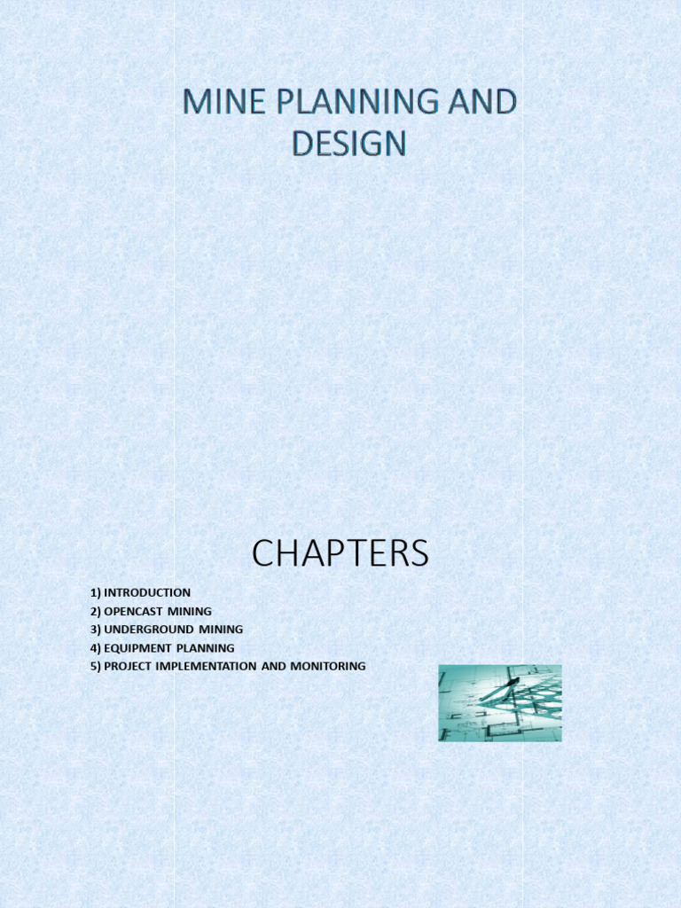 Mine Planning and Design Principles | PDF | Science & Mathematics