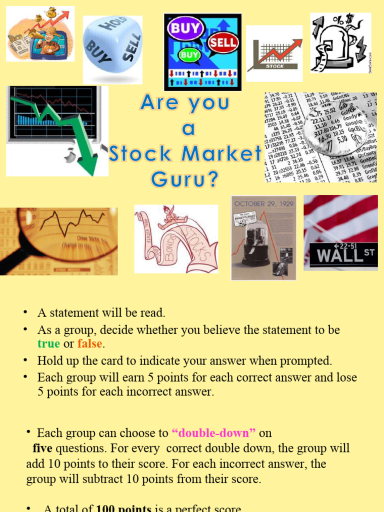 Stock Market Quiz Download Free PDF Stocks Stock Market
