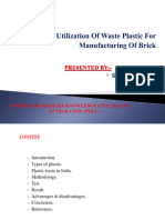 Utilization of Waste Plastic For Manufacturing of