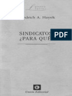 Sindicatos - Friedrich August Von Hayek