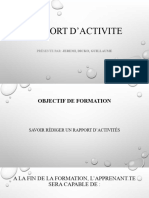 Rapport d’activite