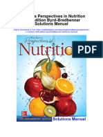Wardlaws Perspectives in Nutrition 10th Edition Byrd Bredbenner Solutions Manual