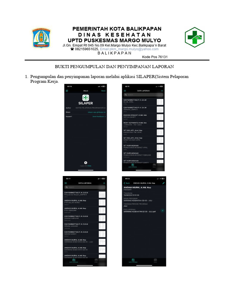 Bukti Pengumpulan Dan Penyimpanan Laporan Pdf