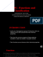 1.0. LIPIDS - Functions and Classification, Fatty Acids