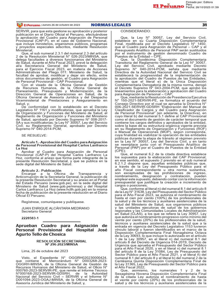 Leyes en El Peruano | PDF | Dominio eminente | Hospital
