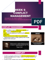 Week 9 - Conflict Management