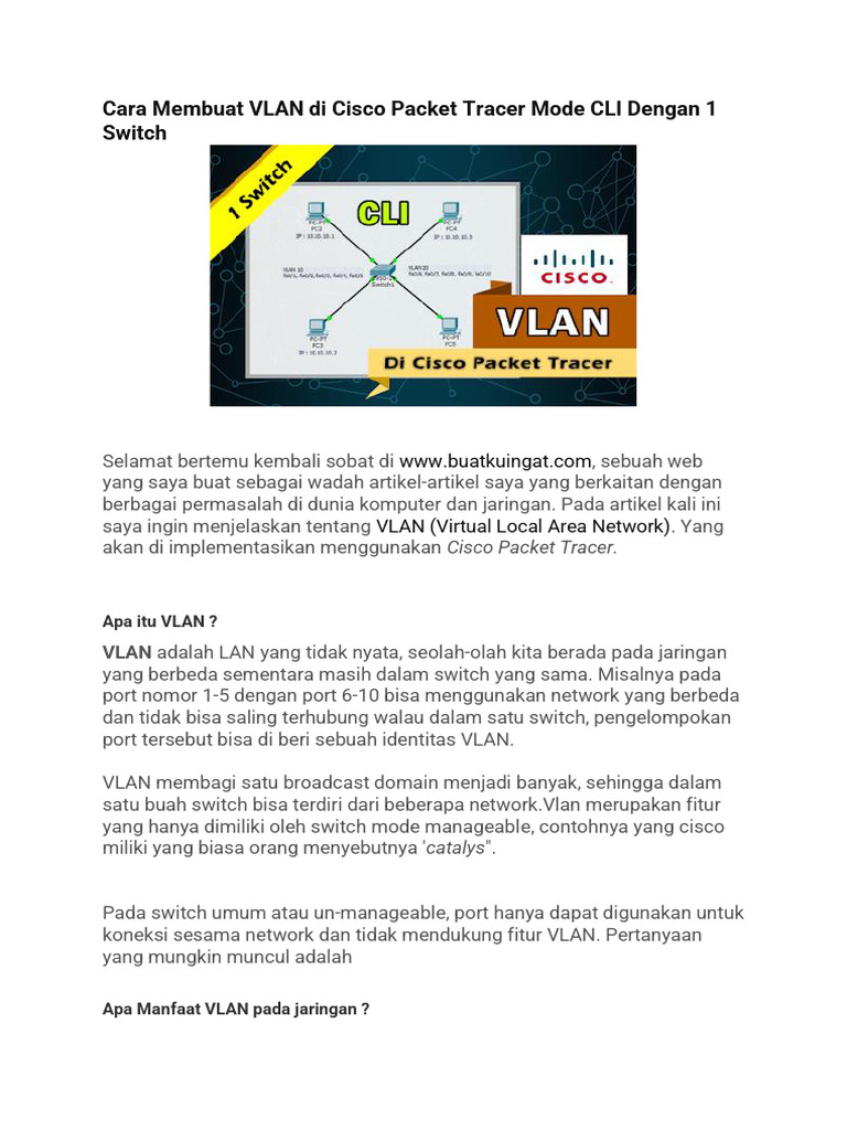 Praktek Vlan Cisco Packet Tracer Pdf