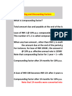 11th Aug Comp. Factor, Discounting Factors Practice Question