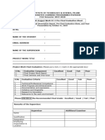 Evaluation Form