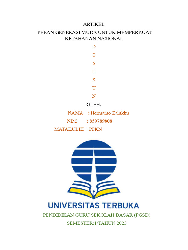 Peran Pemuda dalam Ketahanan Nasional | PDF