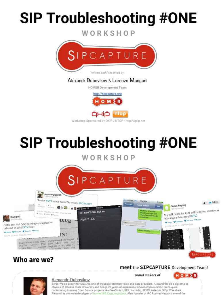 SIP Troubleshooting Workshop Overview | PDF | Transport Layer Security ...