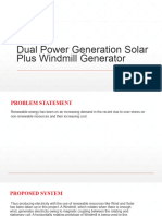 Dual Power Generation Solar Plus Windmill Generator