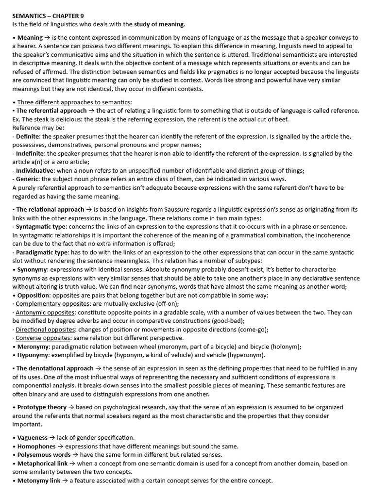 Understanding Linguistic Semantics | PDF | Language Arts & Discipline ...
