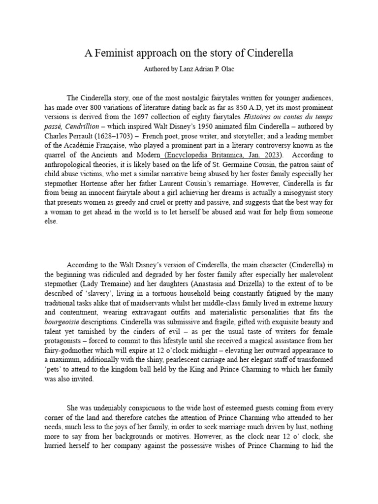 a-feminist-approach-on-the-story-of-cinderella-pdf-cinderella